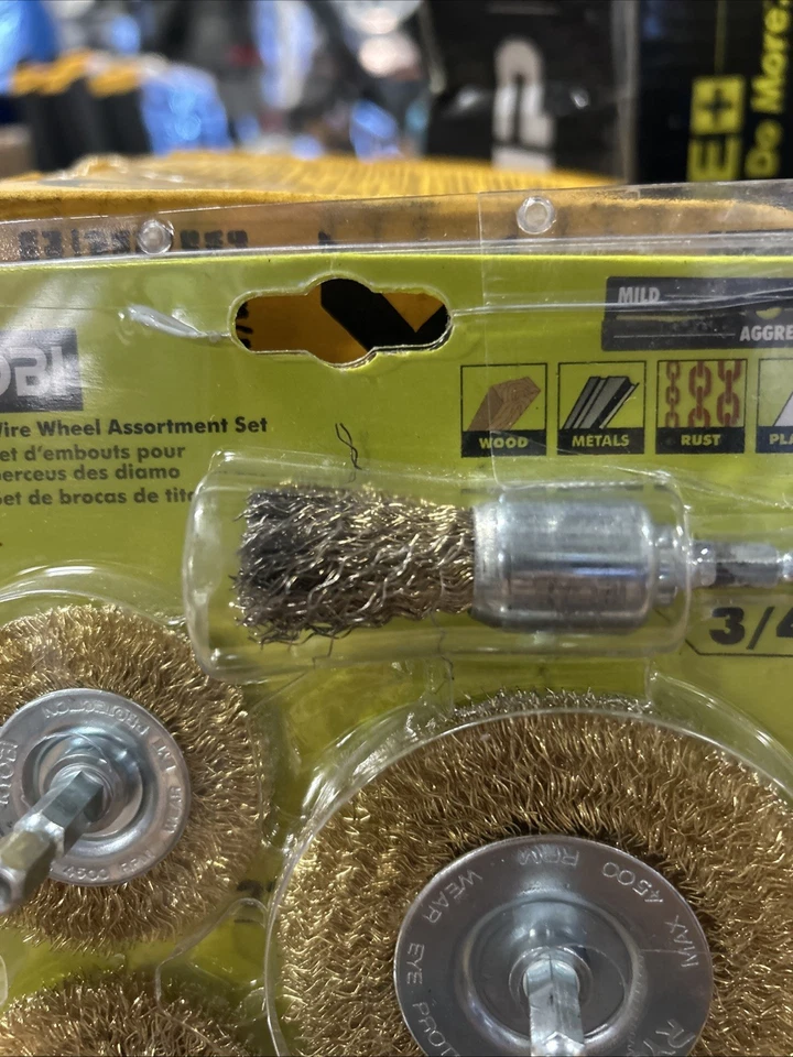 NEW RYOBI Wire Wheel Assortment Set (6-Piece) READ DESCRIPTION - Image 3 of 3