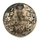 Canada 1929 Fifty Cent Sliver Circulated World Coin KM#