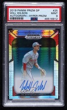 2019 Panini Prizm Draft Picks Hyper 17/49 Will Wilson #25 PSA 9 MINT Auto 0c6