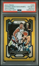2023 PANINI PRIZM GOLD PRIZM #103 GIANNIS ANTETOKOUNMPO 2/10 PSA 6 AUTO 9
