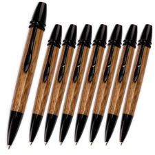 Polaris Twist Pen Kit, Black Chrome Finish, 8 Pack, Legacy Woodturning