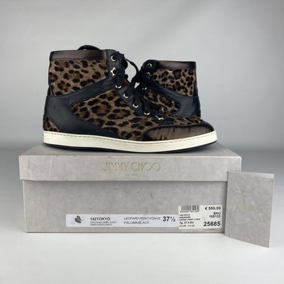 Jimmy Choo 142 Tokyo Leopard Print Pony/Paloma Black Jimmy Choo 142 Tokyo Leopard Print Pony/Paloma Black