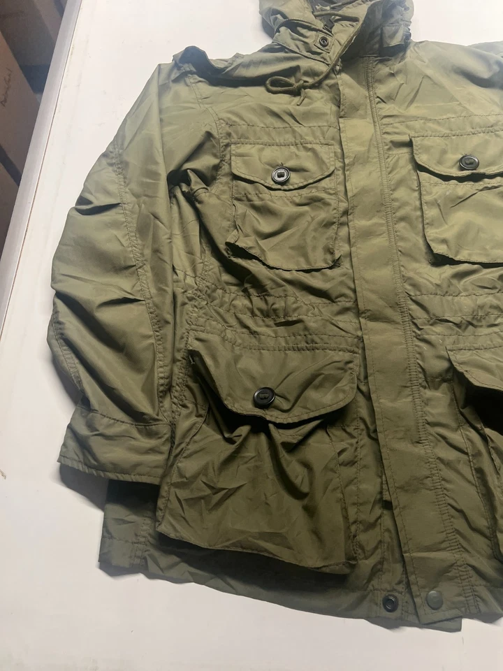 Vintage Cockpit USA Military Jacket Army Green Mens Full Zip Hooded Size Medium - Image 3 of 4