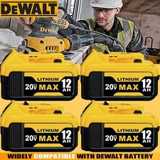 4Pack 12.0AH For DeWalt 20V 20 Volt Max XR Lithium Ion Battery DCB206-2 DCB205-2