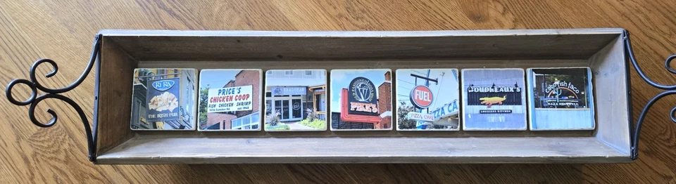 Trough Long Serving Tray ~ Charlotte NC Iconic Restaurants Ceramic Tiles 32" - Image 2 of 4