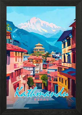 Kathmandu Stadtbild Gerahmtes Wandbild Poster Leinwanddruck Bild