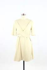 LULULEMON Prosecco Yellow Beige Pima Cotton Wrap Front T-Shirt Dress, Size 6