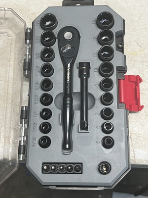 #ad Husky 26 PC Universal Socket Set With 100 Position Ratchet $27.67