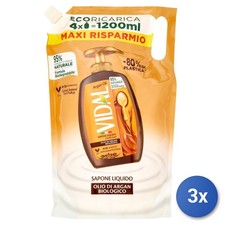 3x Vidal Soap Sleeping 1200 ML of Oil Argan Made IN Italy