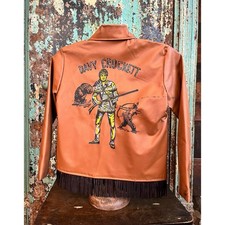 Vintage Children s Davy Crockett Leatherette Jacket XS