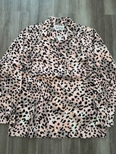 WACKO MARIA Leopard Print Open Collar Shirt (Size: L)