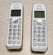 Two Panasonic Replacement / Expansion Handsets, KX-TGDA50, White
