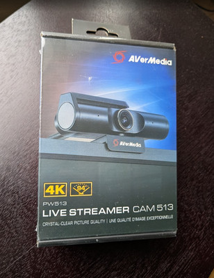 AVerMedia Live Streamer CAM 513 4K Webcam PW513 - BRAND NEW SEALED in Box