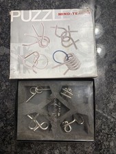 9X Metal Crafts Chinese Ring Puzzle IQ Brain Teaser Kid Adult Educational Toy