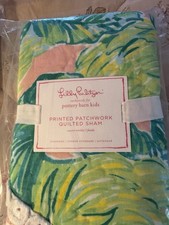 New Lilly Pulitzer Pottery Barn Kids Printed Patchwork Quilted Sham Standard