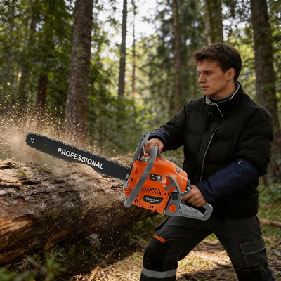 #ad 58CC 20quot; Gasoline Chainsaw Powered Wood Cutting Engine 2 Stroke Gas Chain Saw $87.89