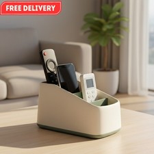 4 Slot Remote Control Holder Desktop Organizer Phone TV Storage Box Stand
