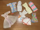 Original Vintage Barbie PAK Sheath Dresses Print A Plenty etc TLC lot&shoes SEE!