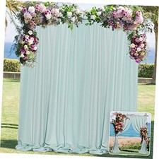 Backdrop Curtains for Parties, Weddings, 5ft x 10ft 2 Panels Light Green