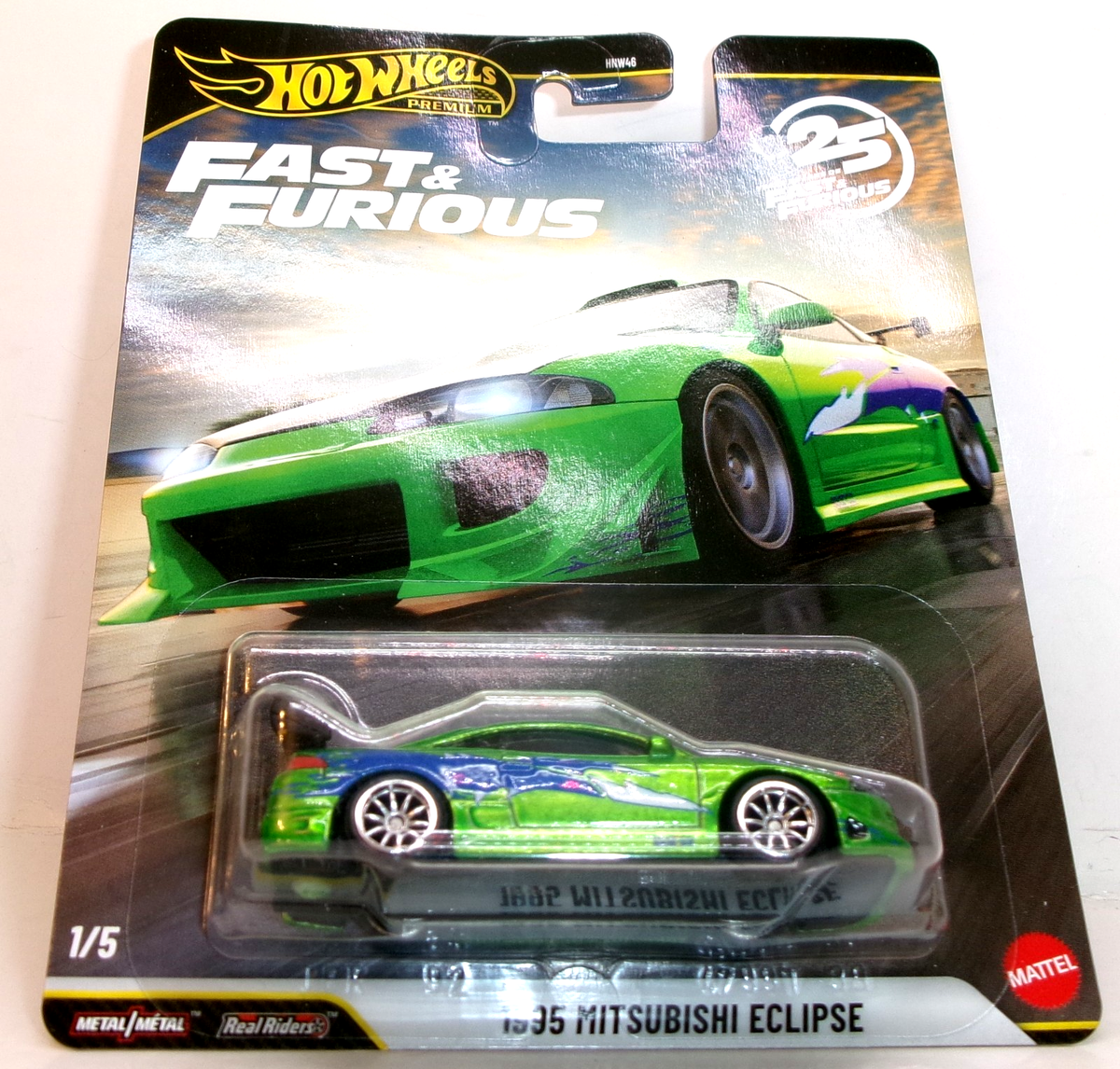 2026 HOT WHEELS PREMIUM FAST & FURIOUS 1/5 GREEN 1995 MITSUBISHI