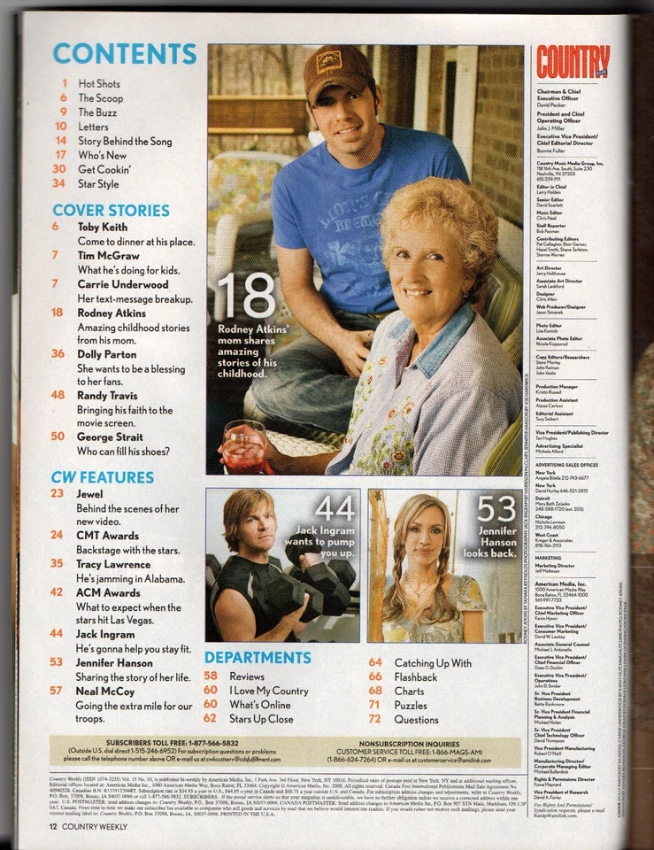 Country Weekly Magazine May 19 2008 Dolly Parton George Strait Jewel Neal McCoy - Image 2 of 2