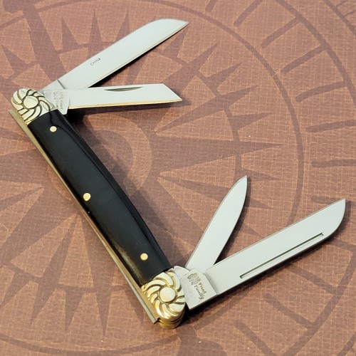 Frost Family Series Bent Creek Congress Knife Smooth Horn Handles 3 1/2" Closed - Picture 4 of 8