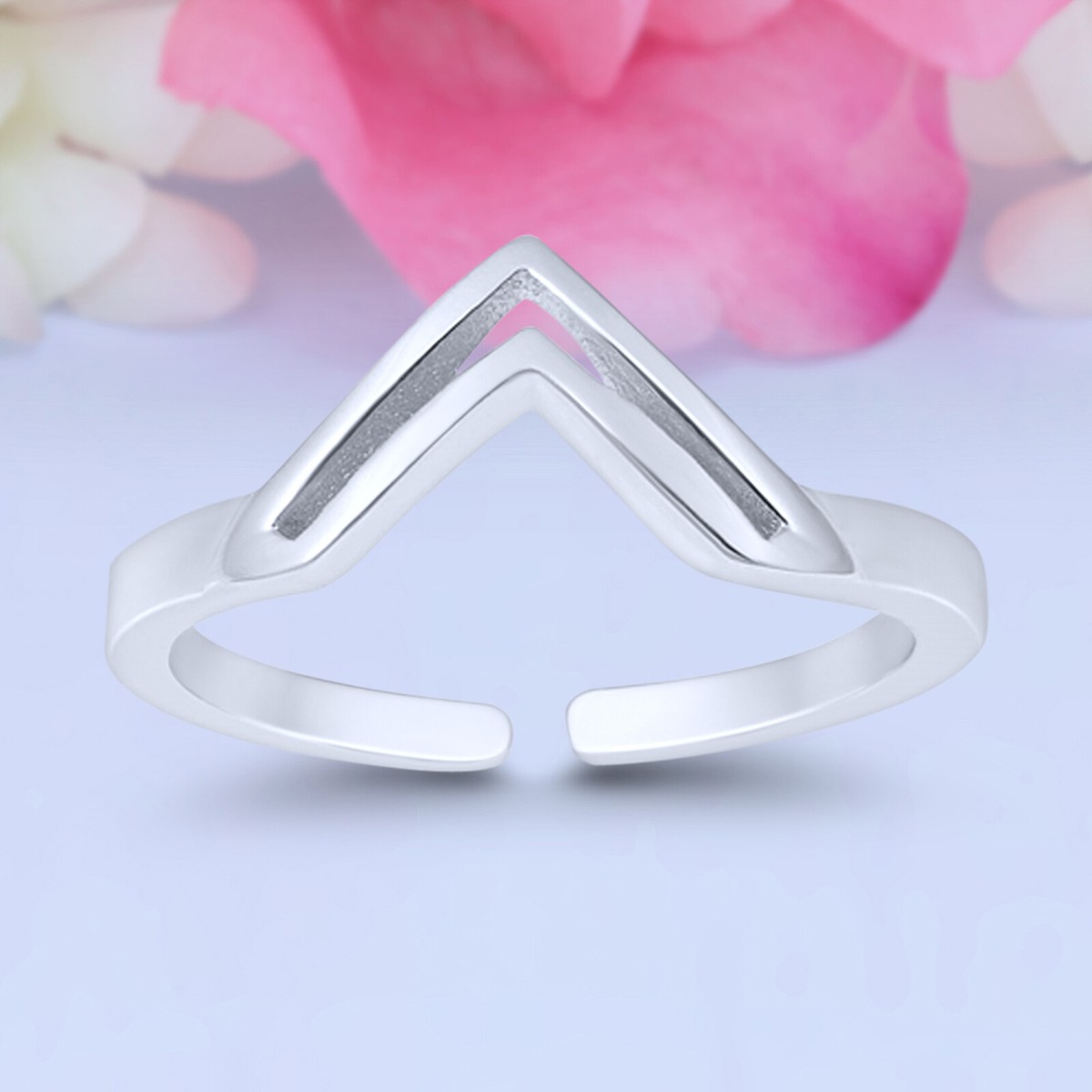 5mm V Shaped Band 925 Sterling Silver Toe Ring Thin Adjustable Toe 5mm V Shaped Band 925 Sterling Silver Toe Ring Thin Adjustable Toe