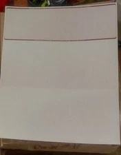 500 Blank Payroll Check Stock Paper - Check on TOP - Burgundy with security