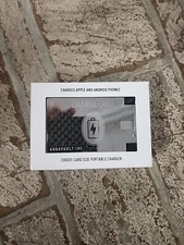 Aquavault Credit Card Size 2300mAh Portable Fast 1.5V Phone Charger Silver