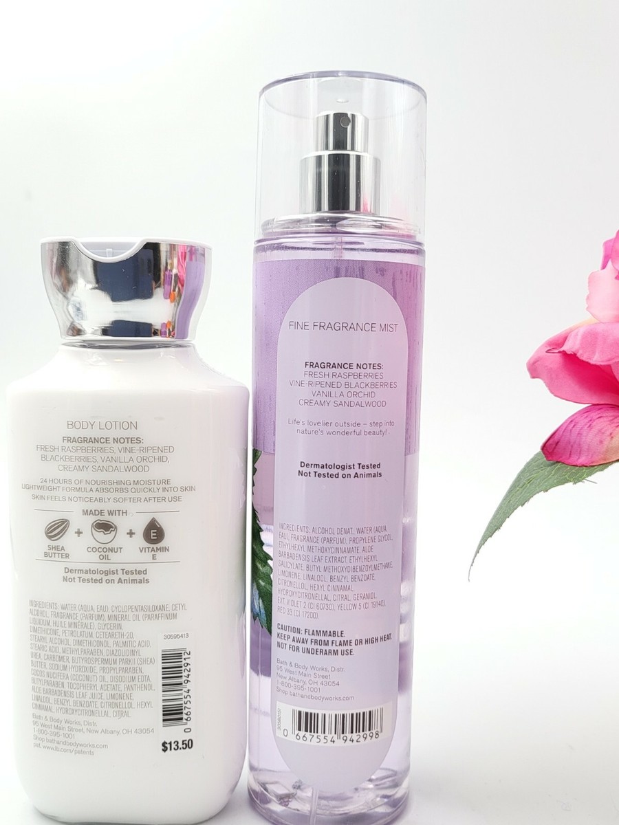 Bath and Body works Body LOTION & Fine Fragrance MIST spray gift