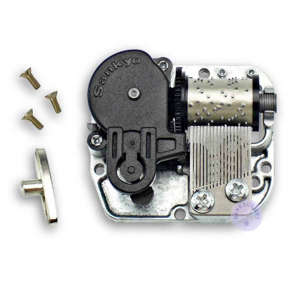 Music Box Parts Mechanism Grey Wind up Sankyo Musical Music Box Parts Mechanism Grey Wind up Sankyo Musical