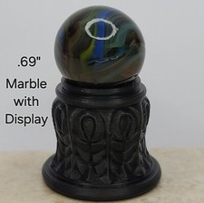 Glass Marble With Display Included lot 5349 Has Cold Roll Marks
