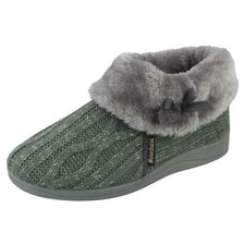 Rose Bank Ladies Memory Foam Knitted Bootee Slipper - Karen