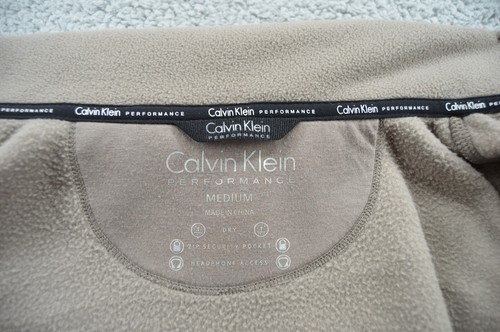Chaleco de rendimiento Calvin Klein talla mediana para mujer gris cremallera completa cuello de tortuga acogedor - Imagen 4 de 8