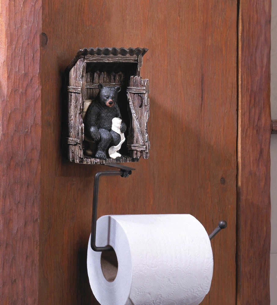 Bathroom Toilet Paper Holder Black - Dear Household