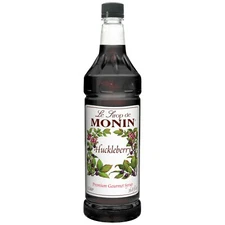Monin Candied Huckleberry Flavoured Syrup, Plastic Bottle (1 Ltr, Pack Of 4)