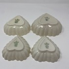 Belleek Trinket Dish Heart Shaped Yellow Iridescent 4th Mark Green Set of 4 — photo 8