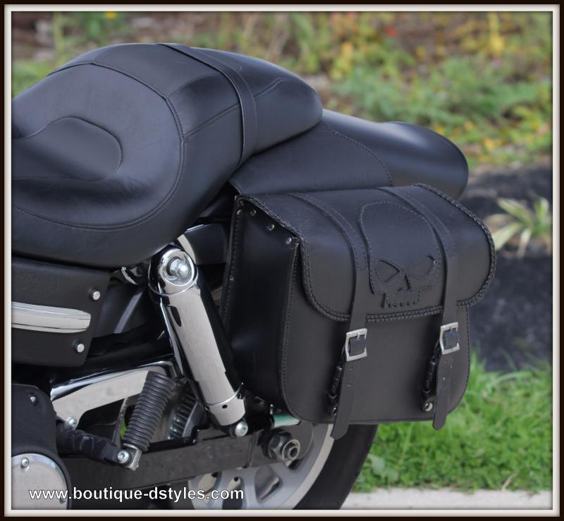 Sacoches cavalières en cuir étanche Skull pour résoudre le manque de rangement Sportster