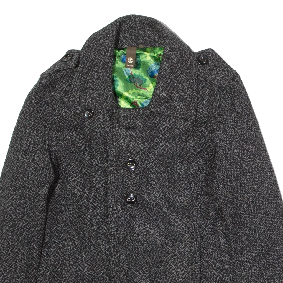 ELEMENT Womens Pea Coat Grey Knit M - Image 2 of 4