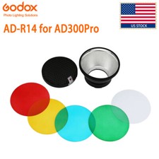 US Godox AD-R14 Flash Standard Reflector With Filter Kit for AD300 Pro Monolight