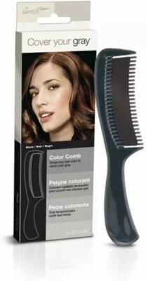 IRENE GARI Cover Your Gray Hair Instant Temporary Colour Root Touch Up Comb Color Black 10g