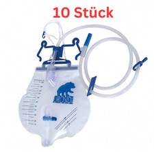 UROSID Urinbeutel 2000 S Urindrainagesystem 10 St&uuml;ck Kreuzventil 120cm Steril