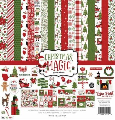 ECHO PARK ''CHRISTMAS MAGIC'' 12X12 PAPER KIT SANTA SNOWWMEN SCRAPJACK'S PLACE