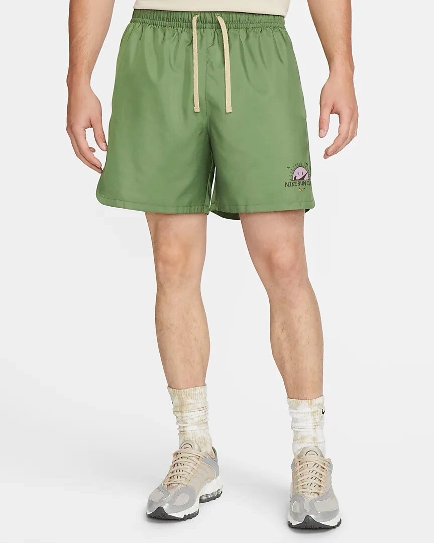 Nike Mens NSW Woven Flow Shorts “Treeline/Wheat Grass” DV9600-328