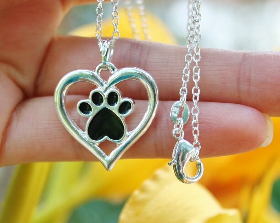 ONEFINITY Paw Print Necklace Sterling Silver Dog Paw Necklace Pet Cat Dog  Paw Heart Pendant Jewelry for Women Girls : Buy Online at Best Price in KSA  - Souq is now Amazon.sa: