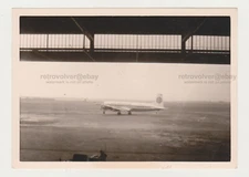 PAN AMERICAN Plane at the Airport Vintage Aviation Airline Old Photo