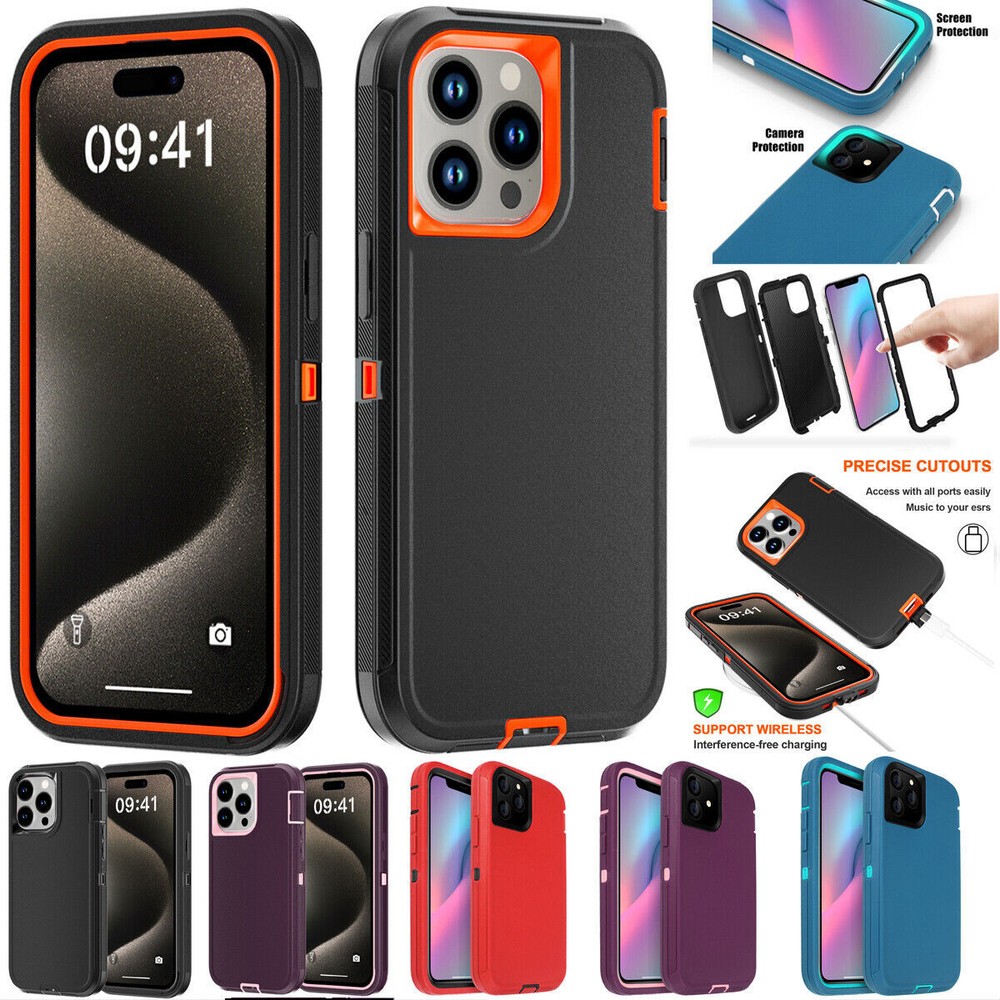 Ultra-Durable Shockproof Phone Case for iPhone 15 Pro Max 14 13 12 11 XR 8 7 Plus