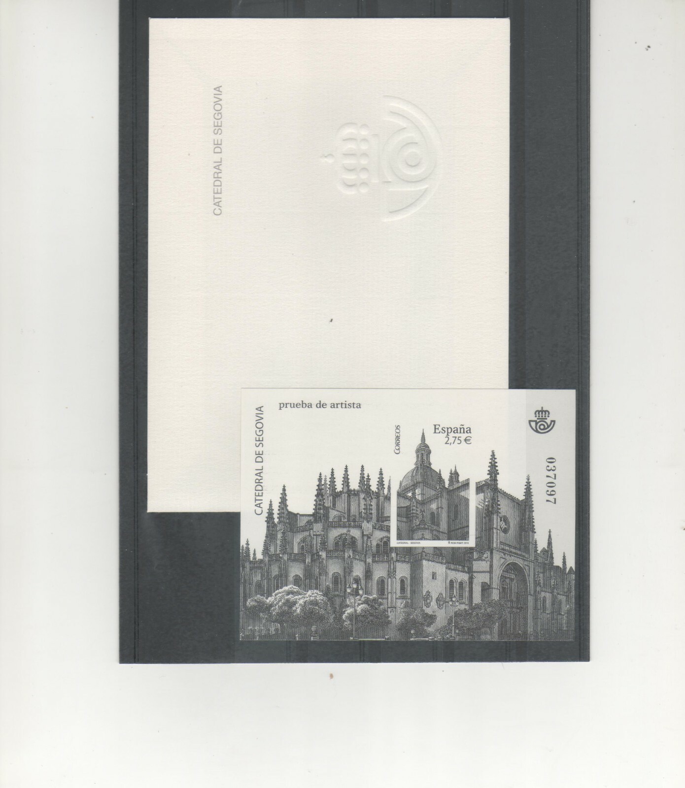 ESPAÑA-Hoja Prueba nº 102 Catedral de Segovia (según foto)