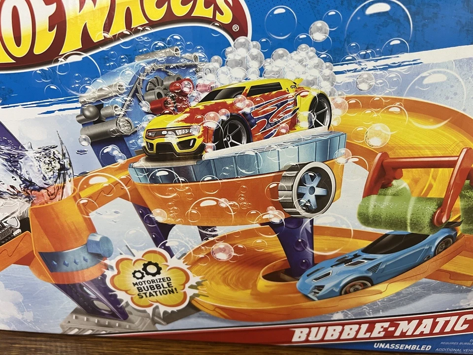 NEW Rare Hot Wheels Color Shifters Bubble-Matic Car Wash Playset Sealed 2010 - Image 3 of 4