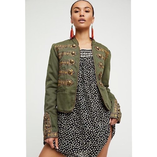 Twill Band military Jacket Army Green 